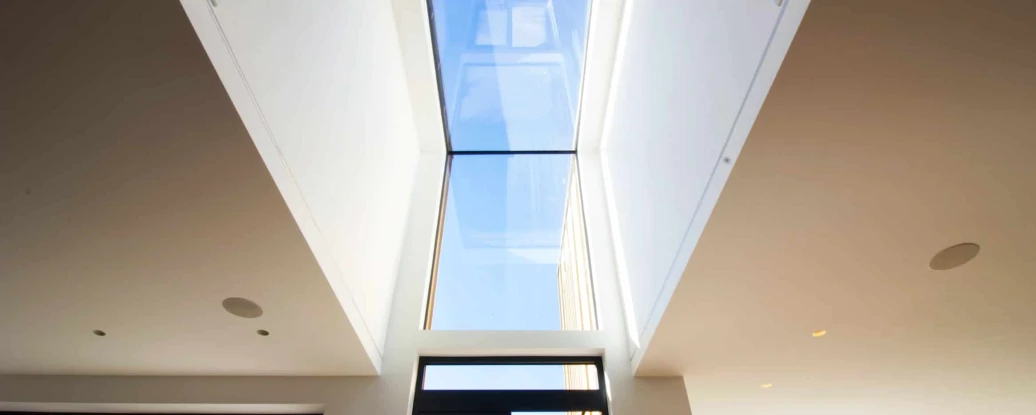 shows an eaves skylight and doors