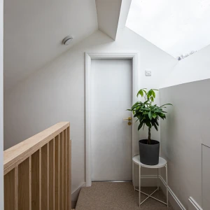 Hallway with a flushglaze above