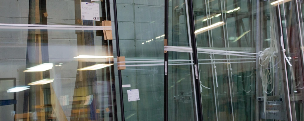 Glass leaning on a wall